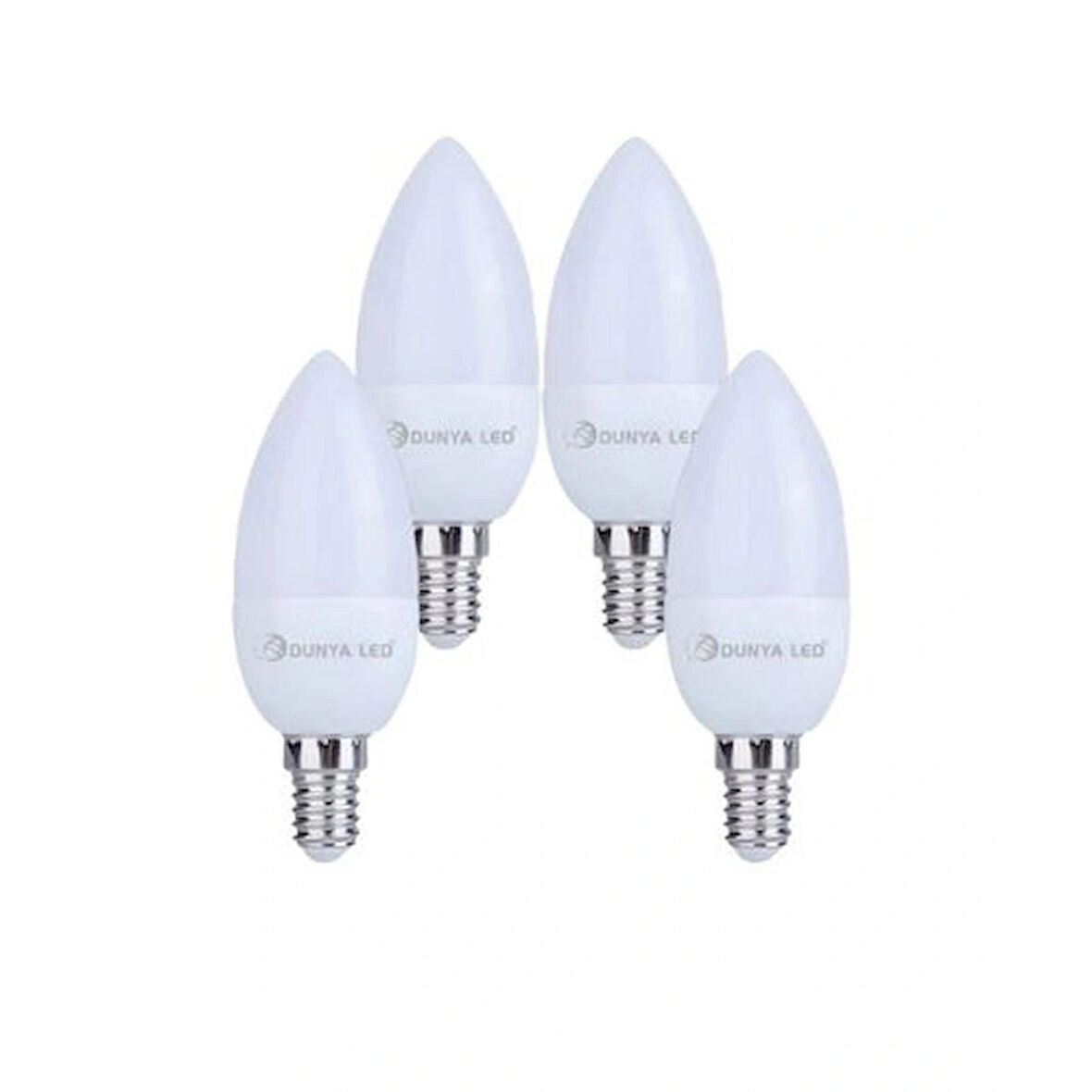Dünya Led 7W E14 Led Ampul 3000K Sarı Işık 4 Adet Paket