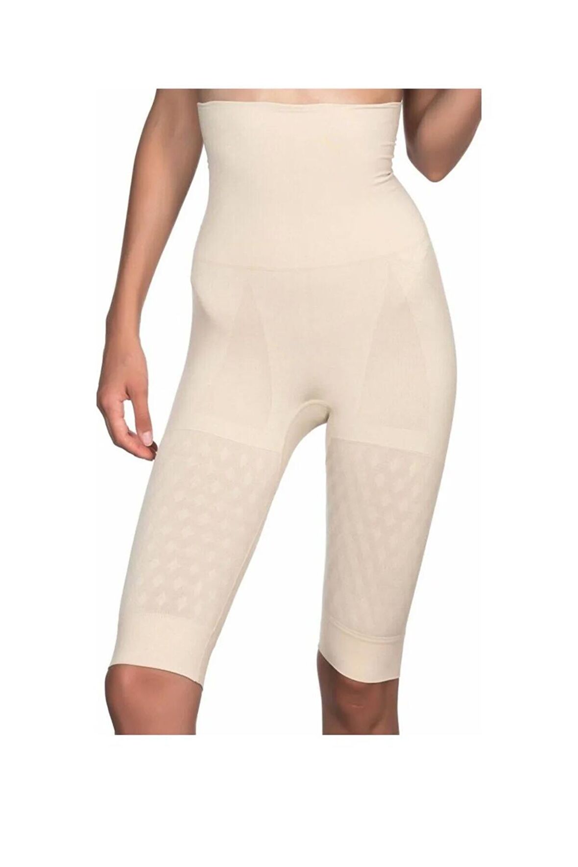 2015 Seamless Yüksek Bel Double Uzun Paçalı Korse Ten