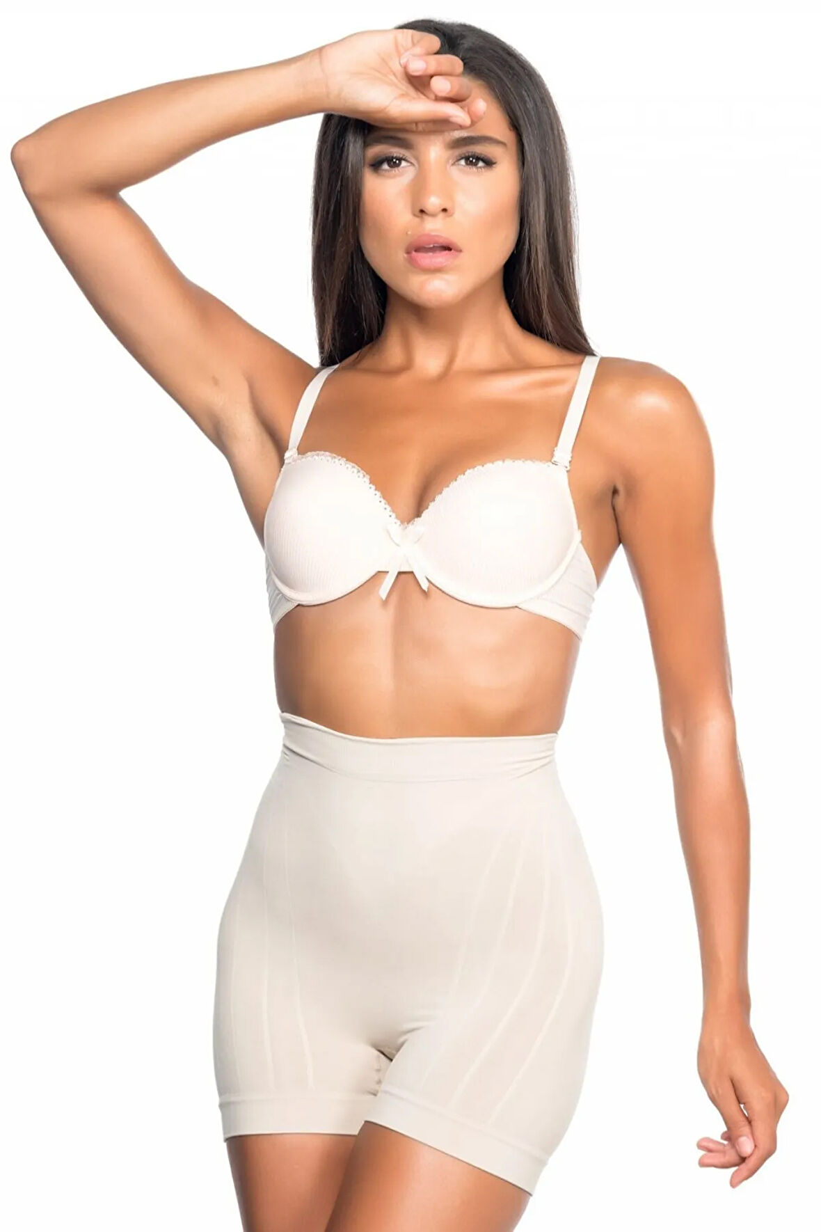 Kadın İnce Düşük Bel Boxer Korse Ten 7027t