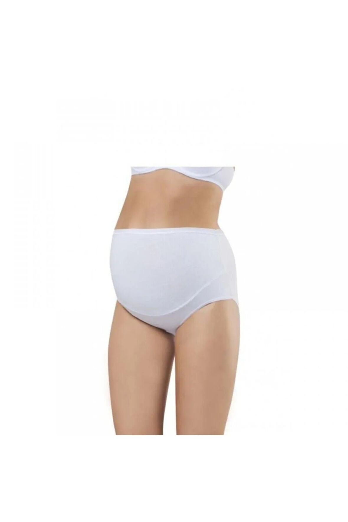 2810 Karın Bel Destekli Hamile Külotu M-beyaz