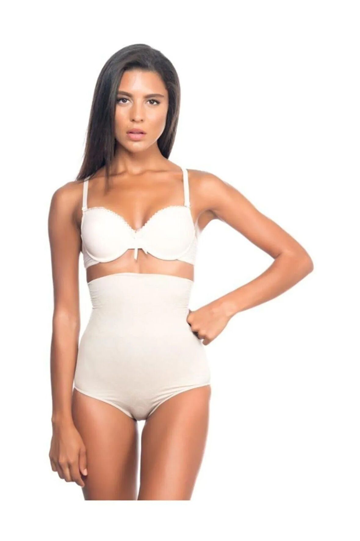 Kadın Beyaz Iz Yapmazide Toparlayıcı Slip Korse