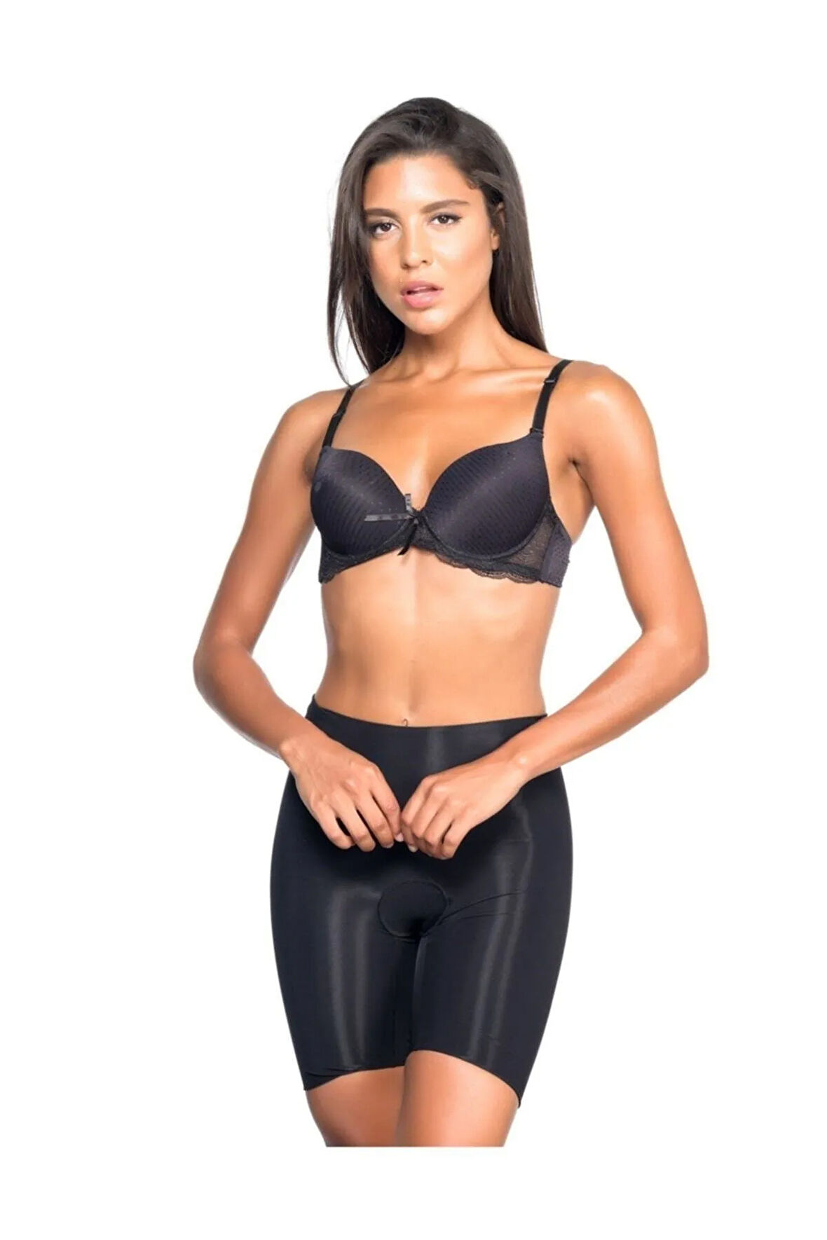 2800 Iz Yapmaz Çift Kat Boxer Korse Siyah