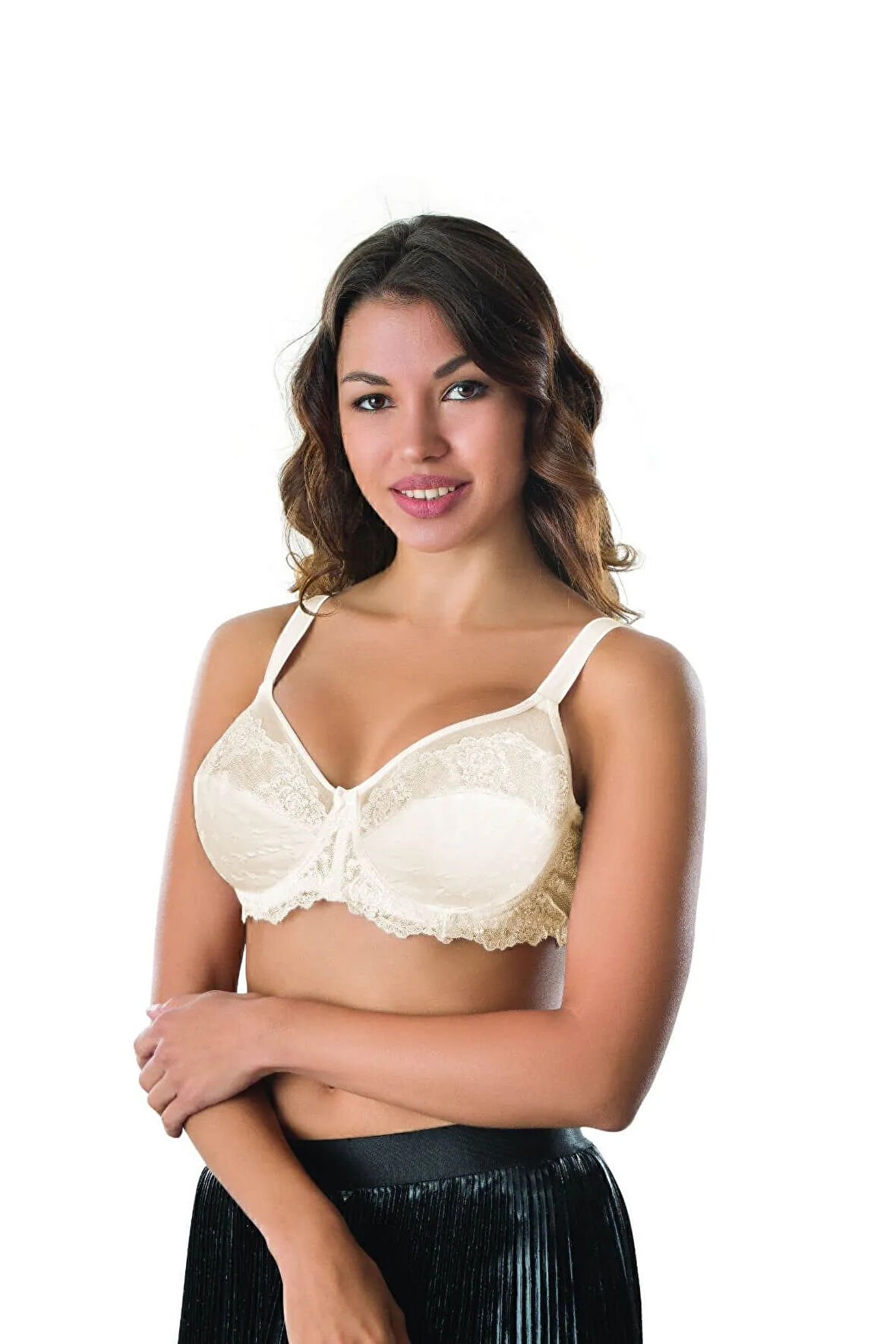 Ekru 170 C Balenli Brode Toparlayıcı Sütyen