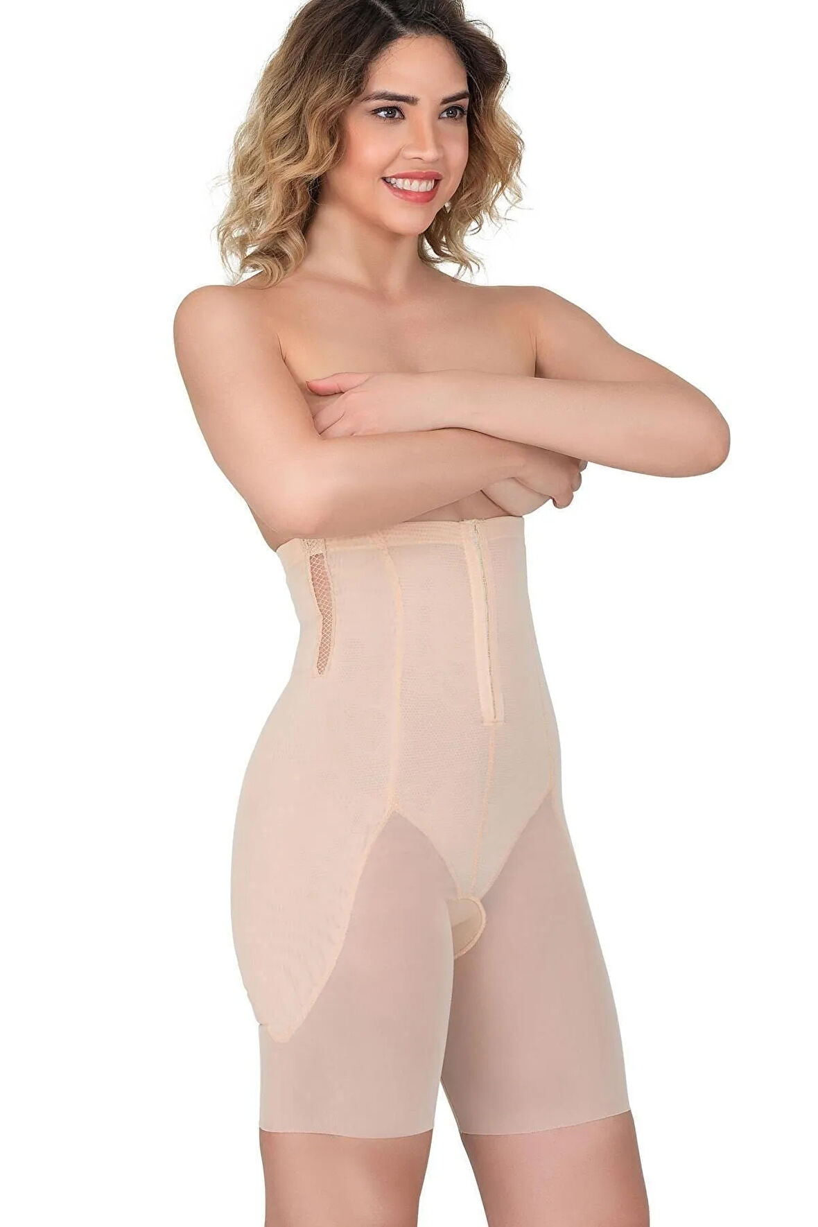 Lazer Agraflı Mideli Kadın Kısa Paçalı Korse 2928