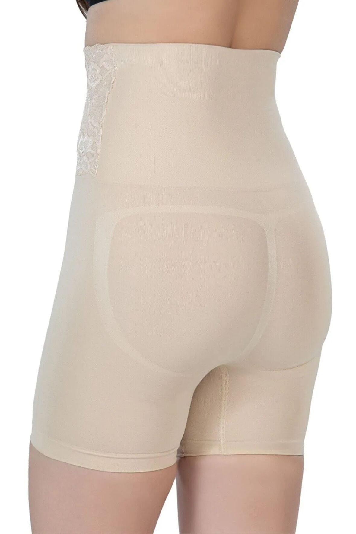 Ten 2091 Önü Dantelli Yüksek Bel Boxer Korse