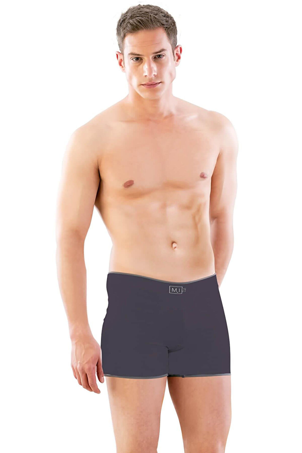 ANTRASİT MI Emay 2108 Seamless uzun Erkek Boxer