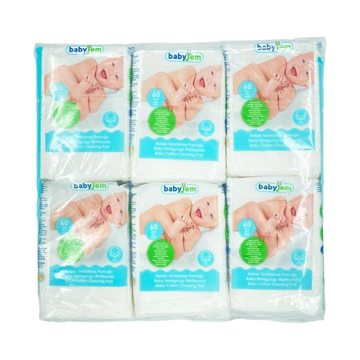 BabyJem 6'lı Bebek Temizleme Pamuğu 866