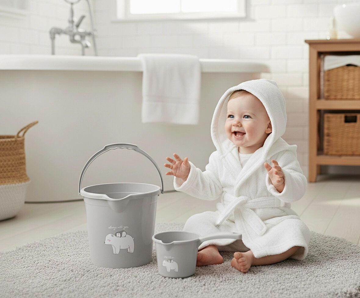 Babyjem 922 Kova & Maşrapa Set Mat Gri