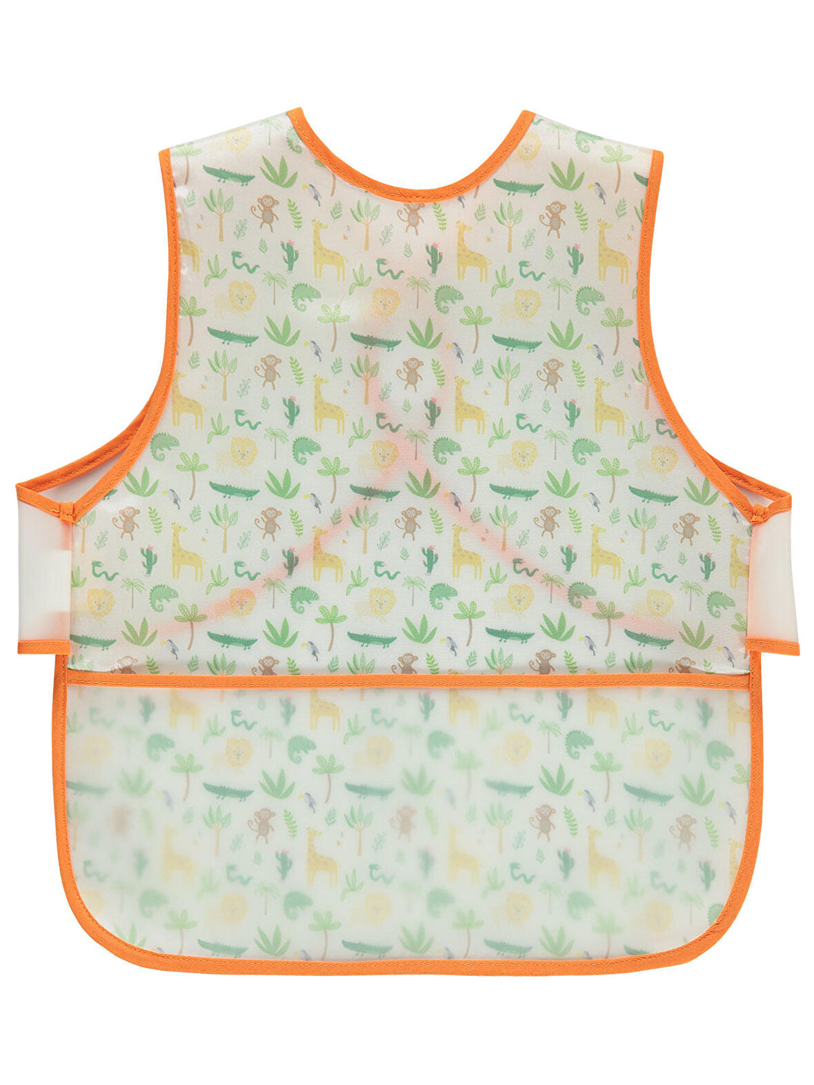 Babyjem Giymeli Leke Tutmaz Mama Önlüğü 0-24 Ay Turuncu