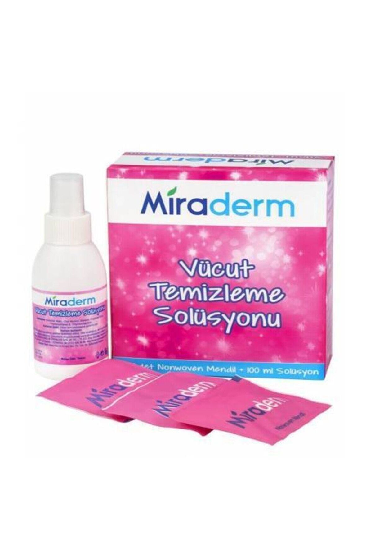 Miraderm Göbek Bakım Seti 20 Hijyenik Mendil + 100 ml Solüsyon