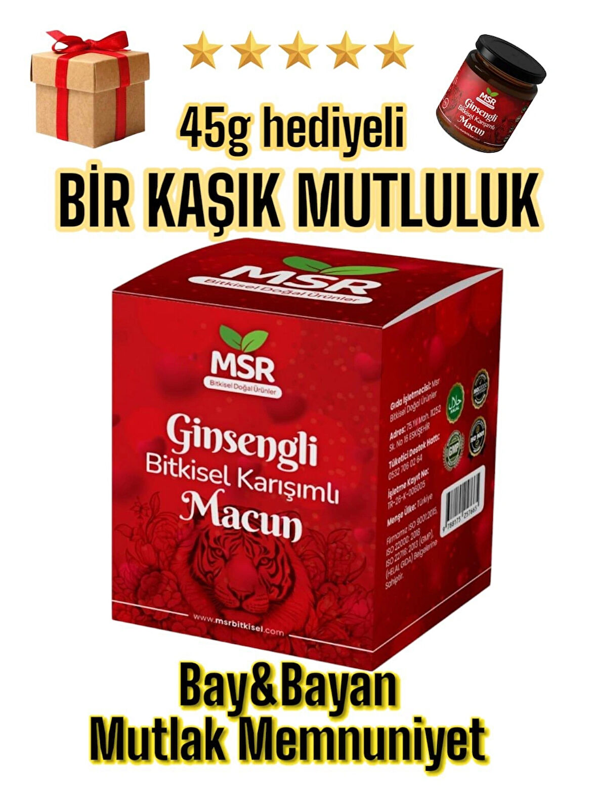 MSR BİTKİSEL GİNSENGLİ ( KUVVET PERFORMANS ) MACUNU 240G