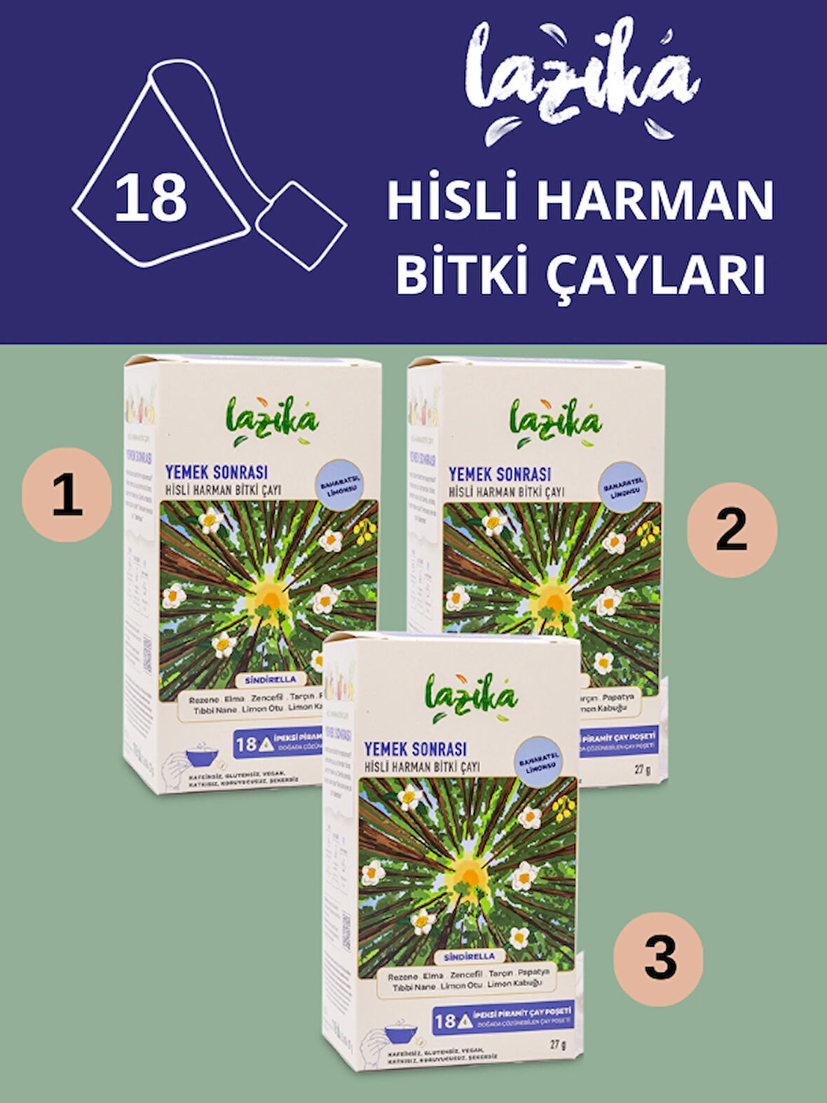 Hisli Harman Serisi Yemek Sonrası 3'lü Set 