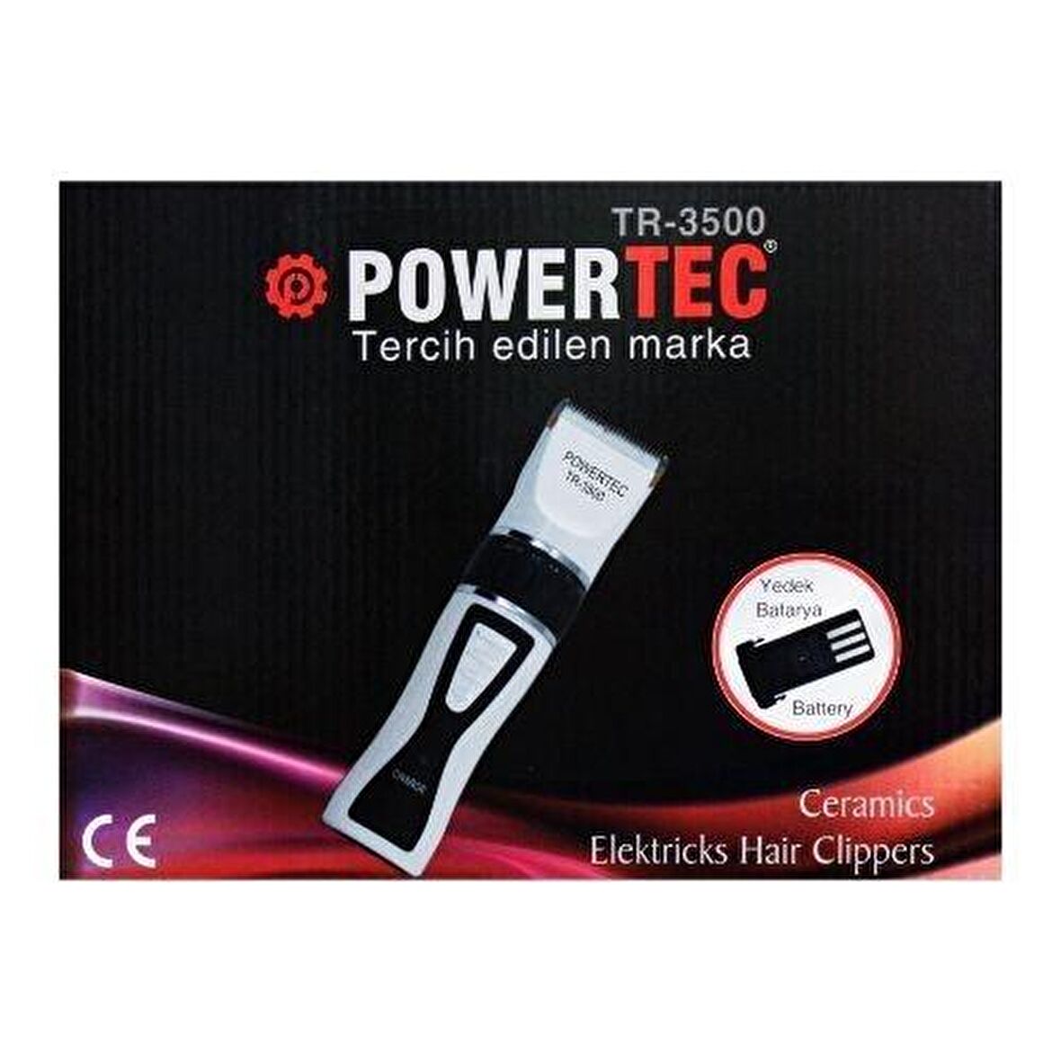 Powertec TR-3500 8 Başlıklı Şarjlı Kuru Saç-Sakal Çok Amaçlı Tıraş Makinesi 