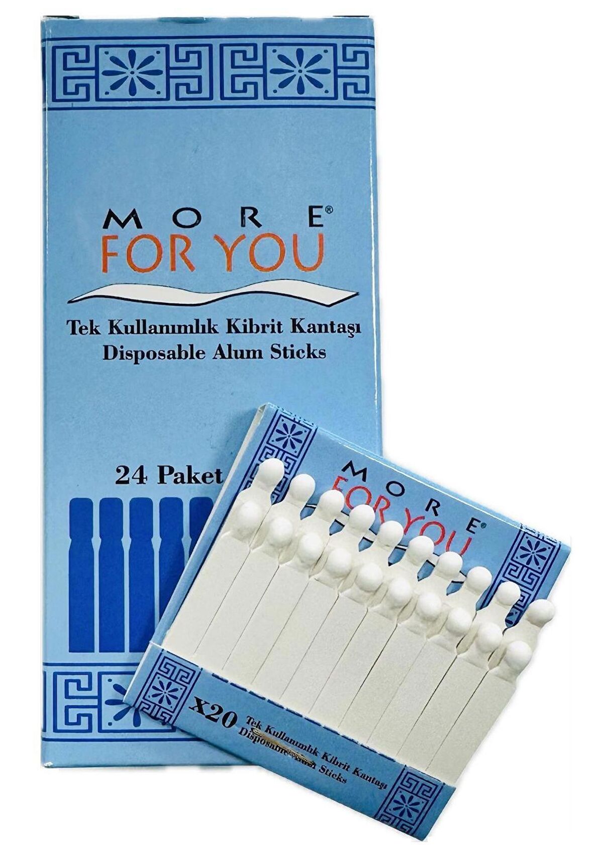 More For You Tek Kullanımlık Kibrit Kan Taşı 1 Paket/24 Kart/480 Adet Kantaşı