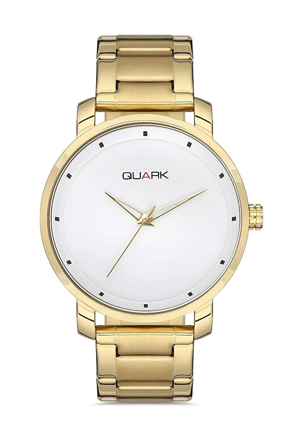 Quark QC-511G-7A Metal Kasa Çelik Kordon Erkek Kol Saati
