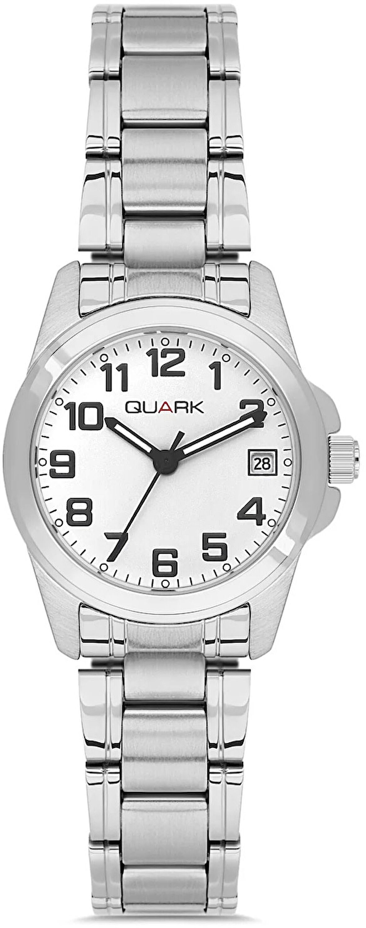 Quark QL-1215X-7B2 Çelik Kasa Çelik Kordon Takvimli Kadın Kol Saati