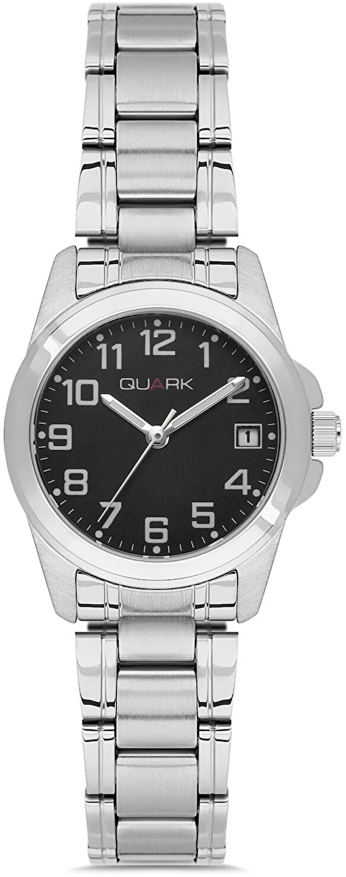 Quark QL-1215X-1B Çelik Kasa Çelik Kordon Takvimli Kadın Kol Saati