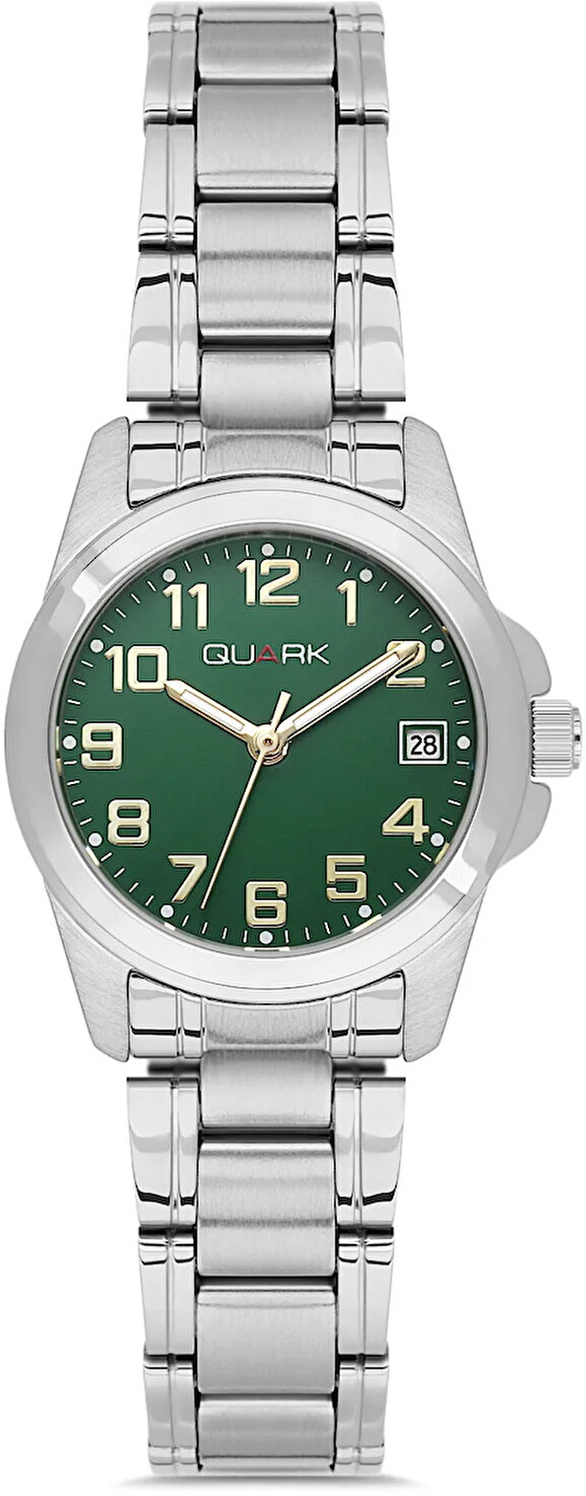 Quark QL-1215X-3B Çelik Kasa Çelik Kordon Takvimli Kadın Kol Saati