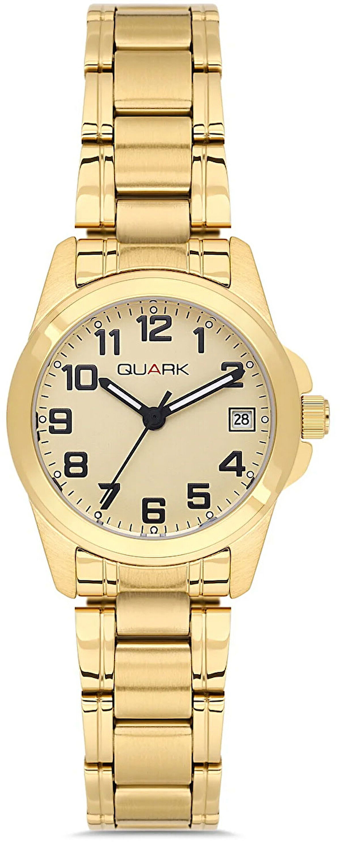 Quark QL-1215XG-9B Çelik Kasa Çelik Kordon Takvimli Kadın Kol Saati