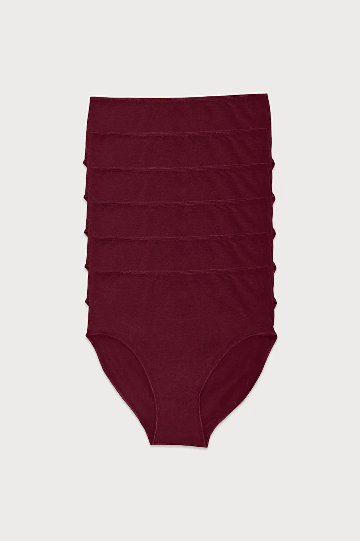 Kadın Siyah Beyaz Gri 6 Lı Paket Modal Yüksek Bel Slip Külot 1955