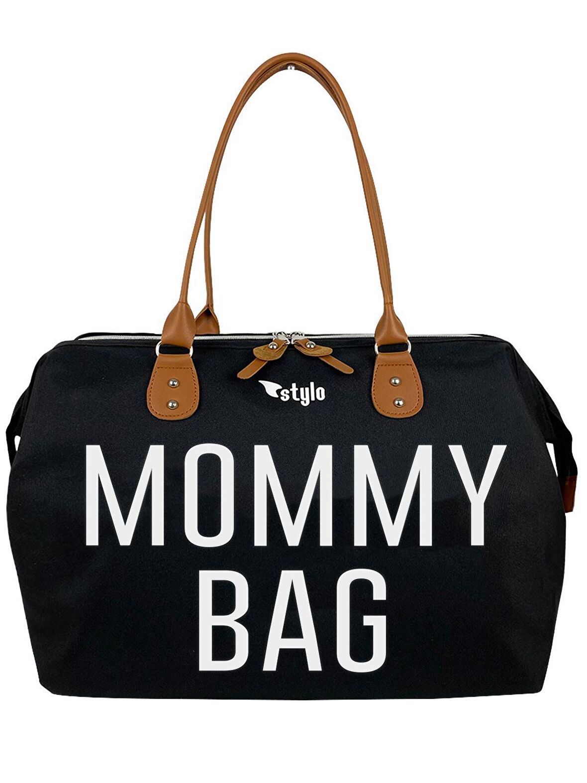 Stylo Mommy Çok Amaçlı Unisex Bebek Bakım Çantası Siyah