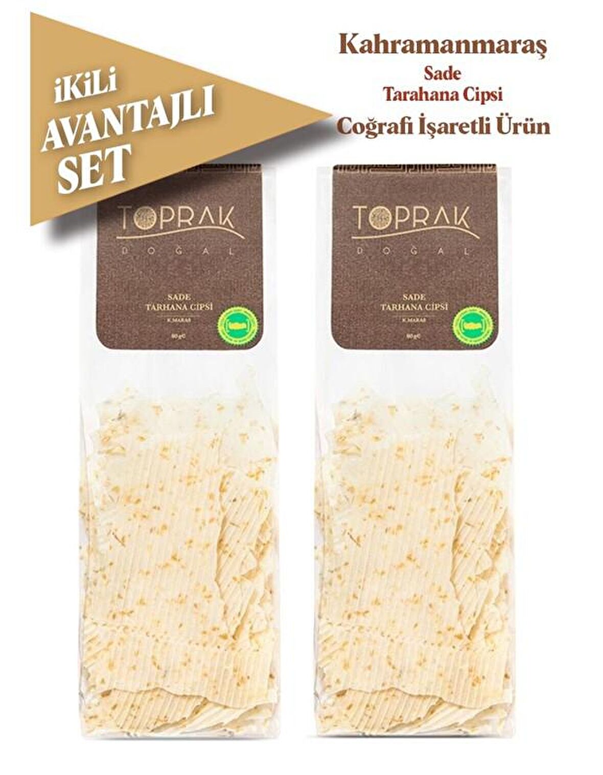 Toprak Doğal Sade Tarhana Cipsi 2X80 Gr 