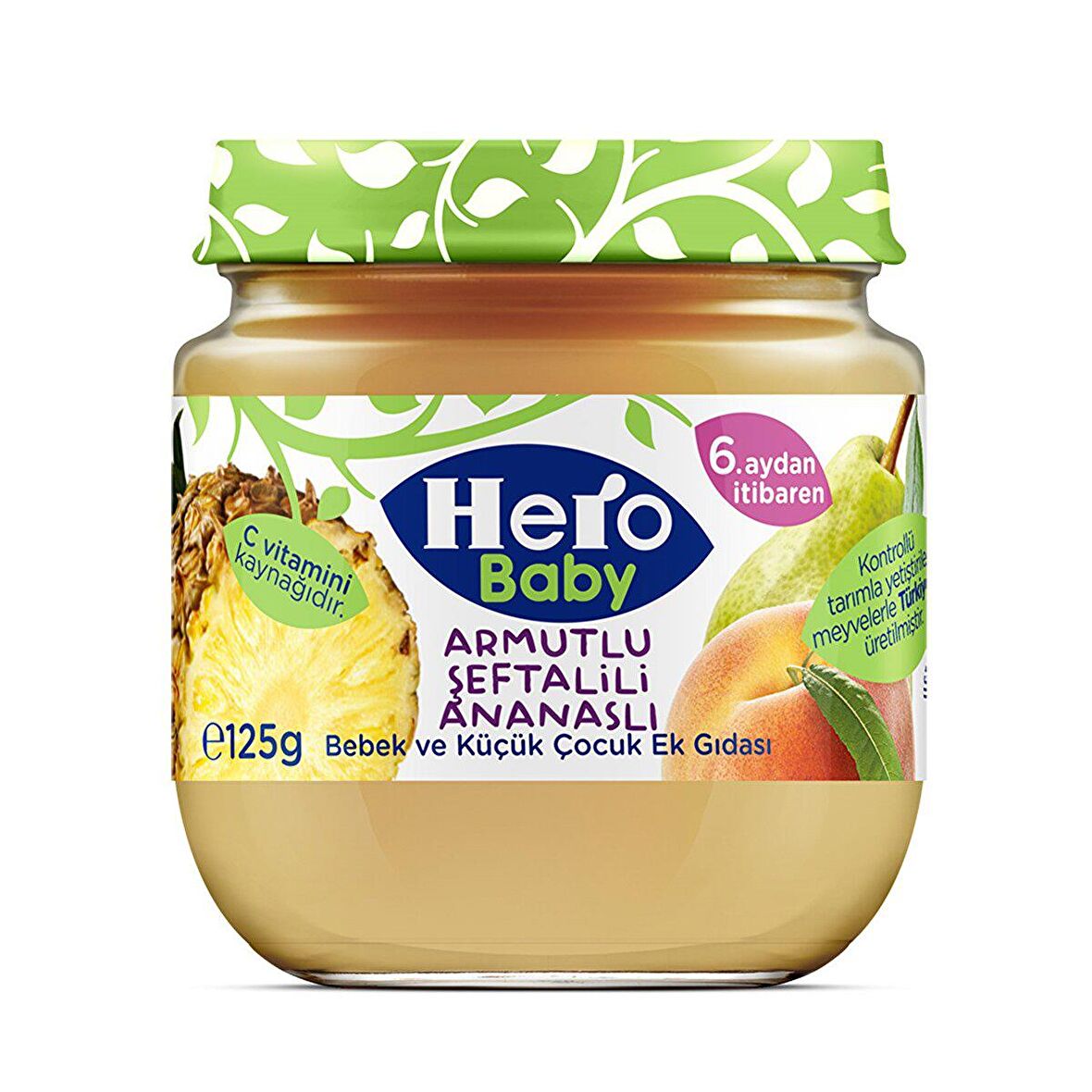 Hero Baby Armut - Şeftali Kavanoz Maması 125 gr