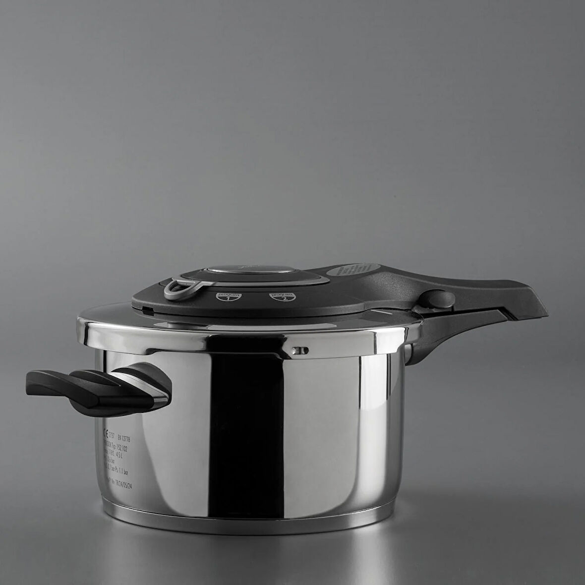 Jumbo Procook 4,5 lt Siyah - Gri Düdüklü Tencere