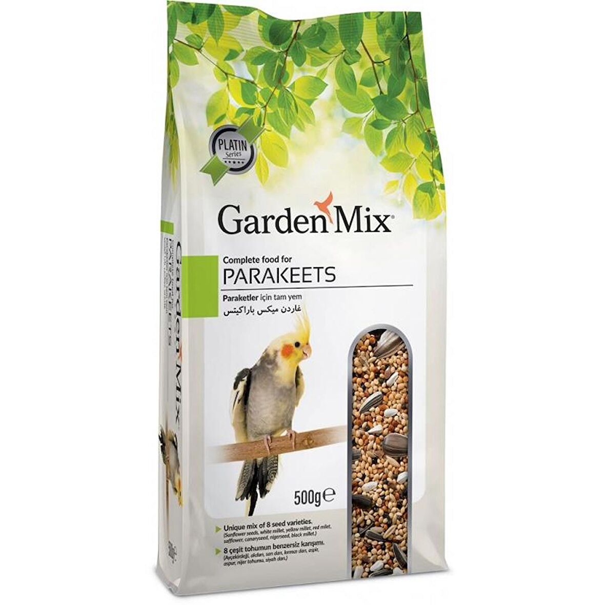 GardenMix Platin Cennet Sultan Papağani Paraket Yemi 500 Gr x 6 Adet