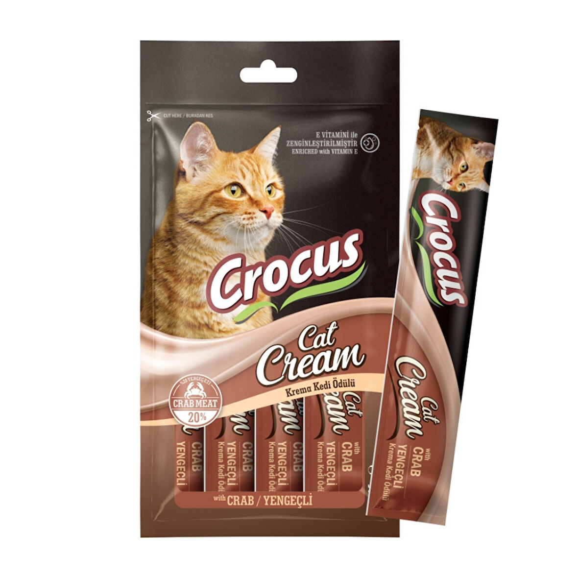 Crocus Yengeçli Krema Kedi Ödülü 4x15 gr