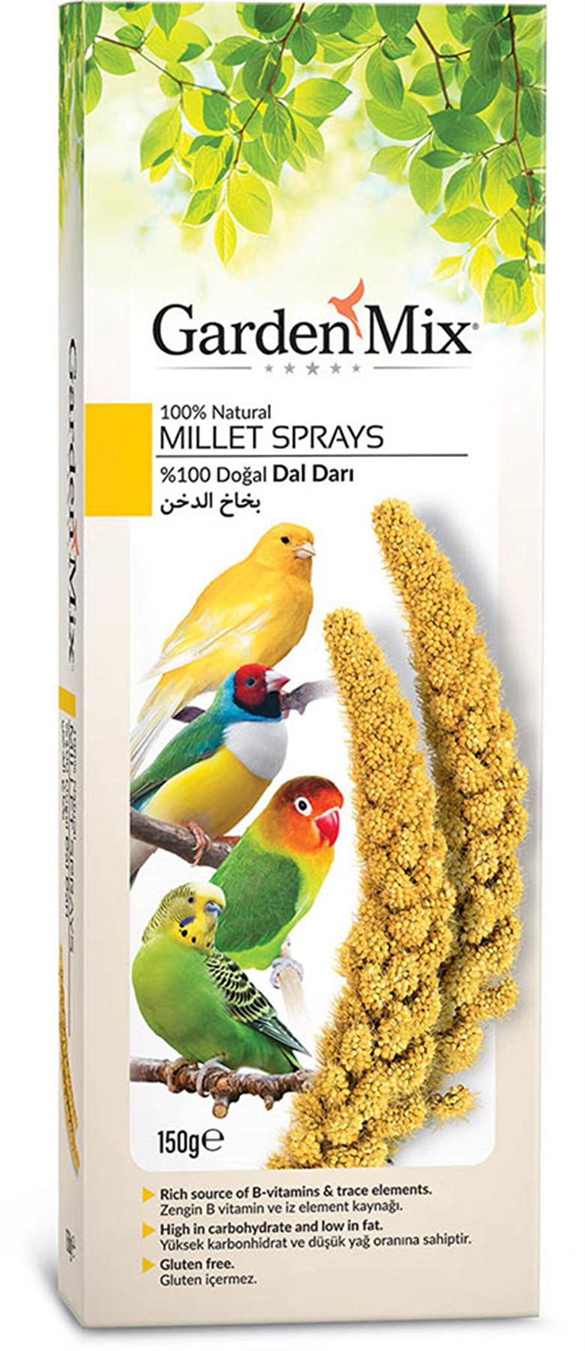 Garden Mi x Sarı Dal Sade 150 Gr Muhabbet Kuşu Yemi 