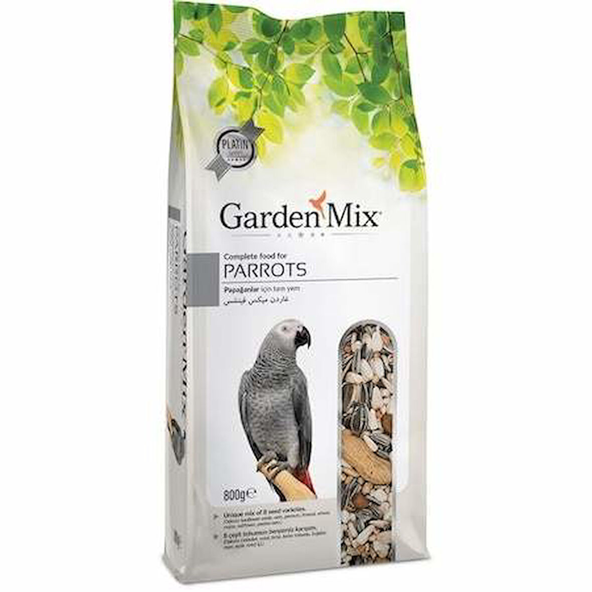 GardenMix Platin Papağan Yemi 800 G x 5 Adet