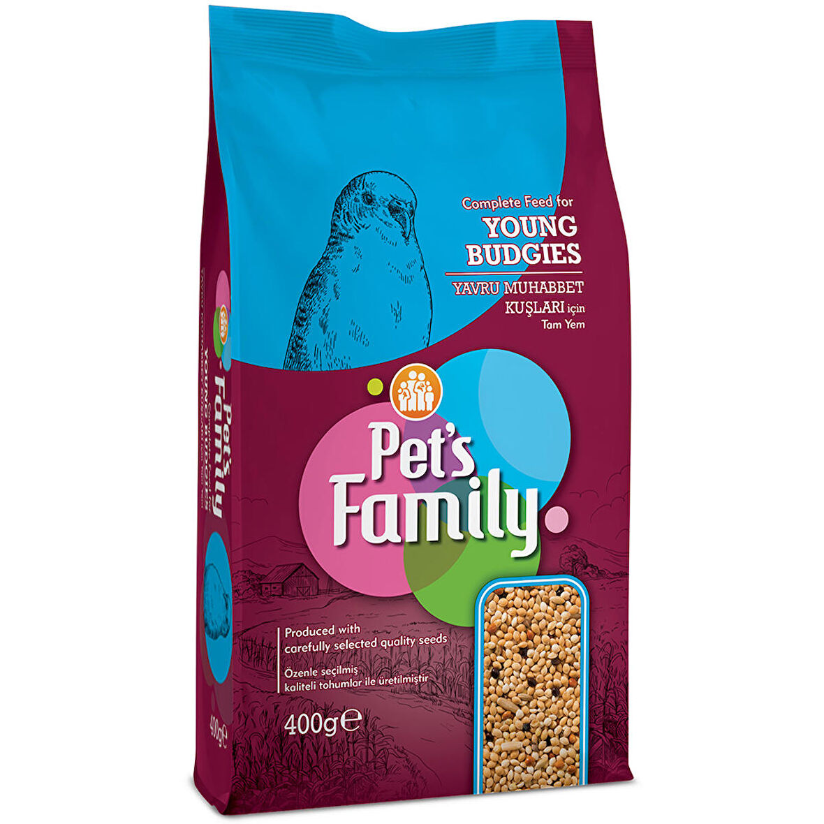 Pets Family 400 Gr Muhabbet Kuşu Yemi 