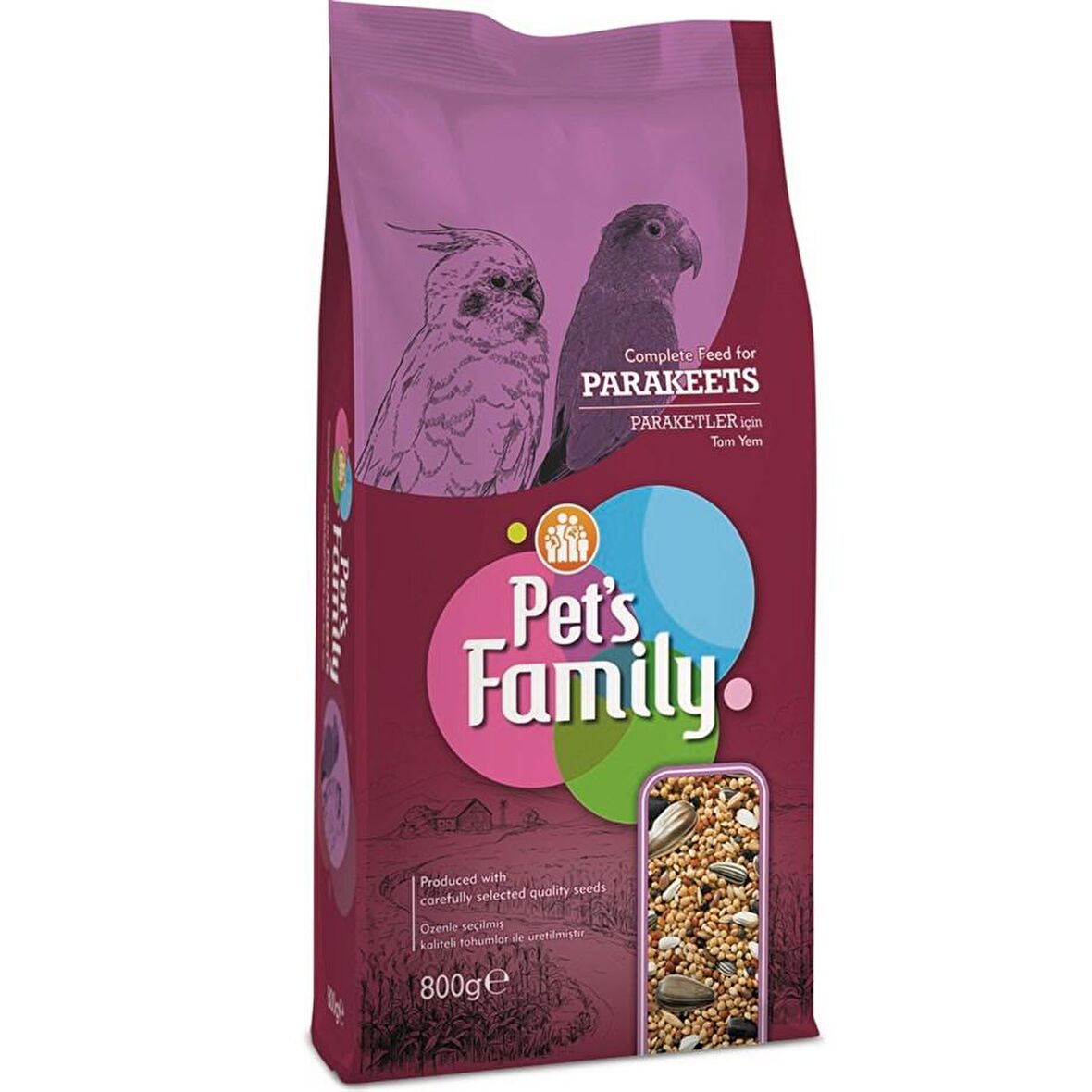 Pets Family Sade 800 Gr Paraket Yemi 