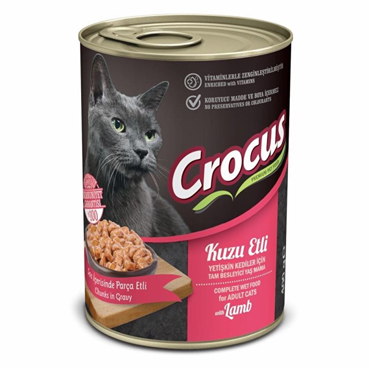 Crocus Kuzu Etli Kedi Yaş Mama 400gr