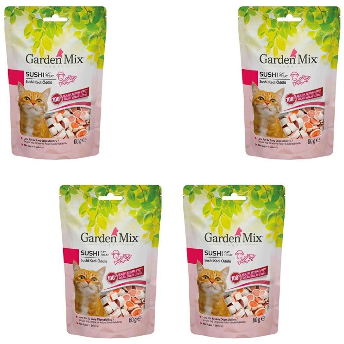 Gardenmix Kuzulu Sushi Kedi Ödül Maması 60gr x 4 Adet