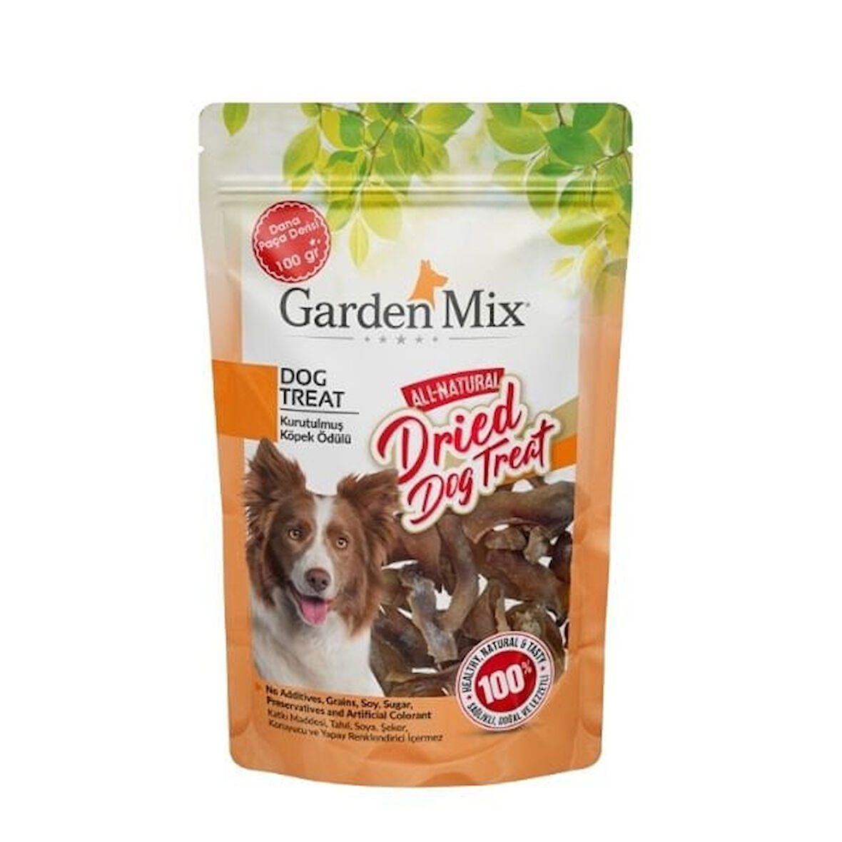 Garden Mix Kurutulmuş Dana Paça Derisi Köpek Ödül Maması 100 Gr