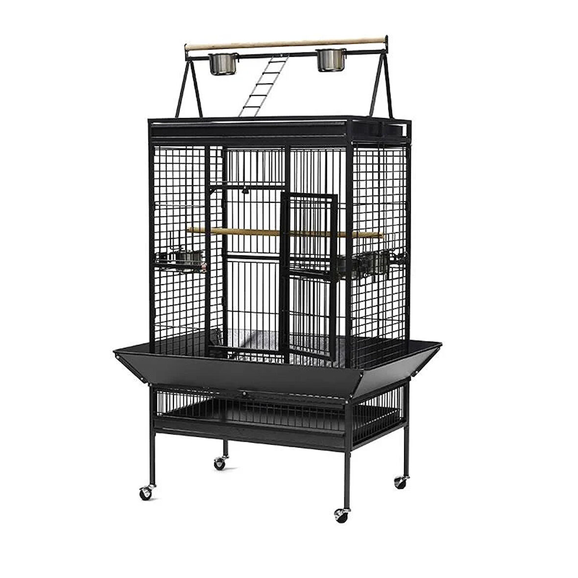 Dayang Papağan Kafesi Ayaklı Siyah 172*80*102,5cm