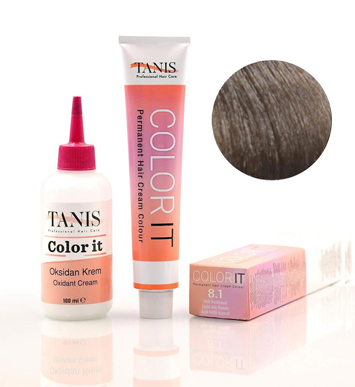 TANİS COLOR-IT (100 ML) Permanent Saç Boyası 8.1 (Açık Küllü Kumral)