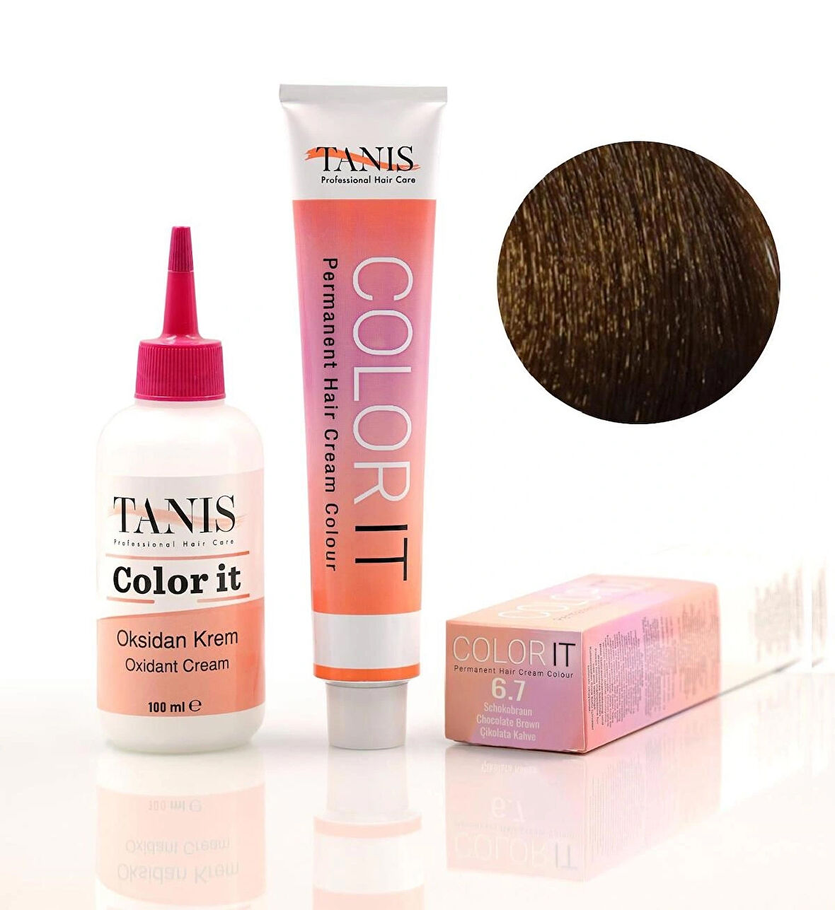 TANİS COLOR-IT (100 ML) Permanent Saç boyası 6.7 (Çikolata Kahverengi)