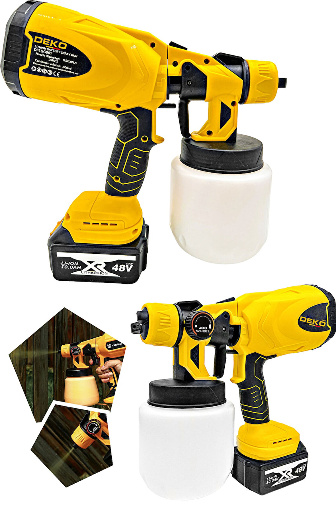 48v 10ah Yüksek Basınçlı Boya Ilaç Dezenfektan Püskürtme Makinesi Şarjlı Akülü Sprey Boya Tabancası