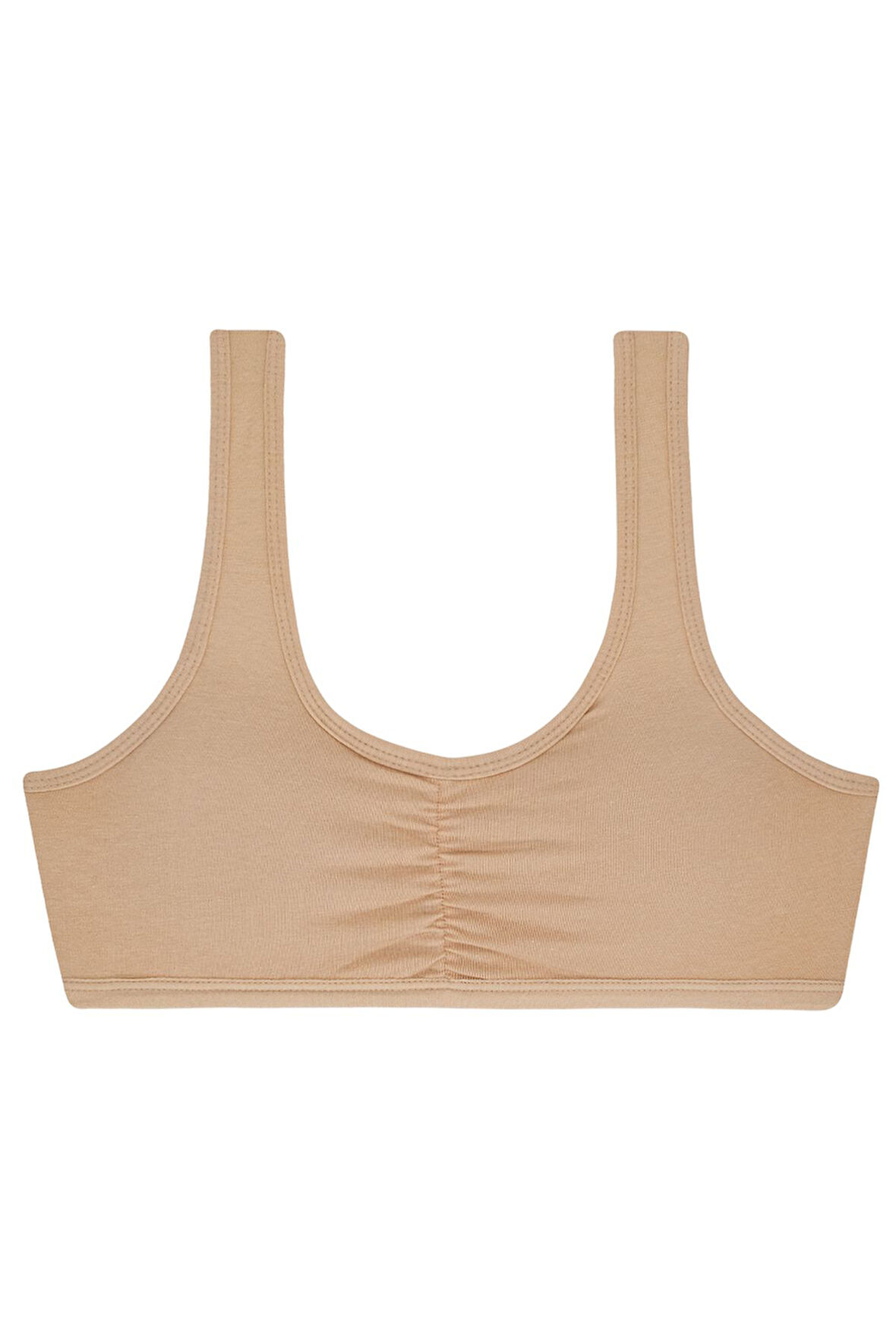 Kız Çocuk Kalın Askılı Petli 5li Bustiyer Koyu Ten Renkli Byo118-2