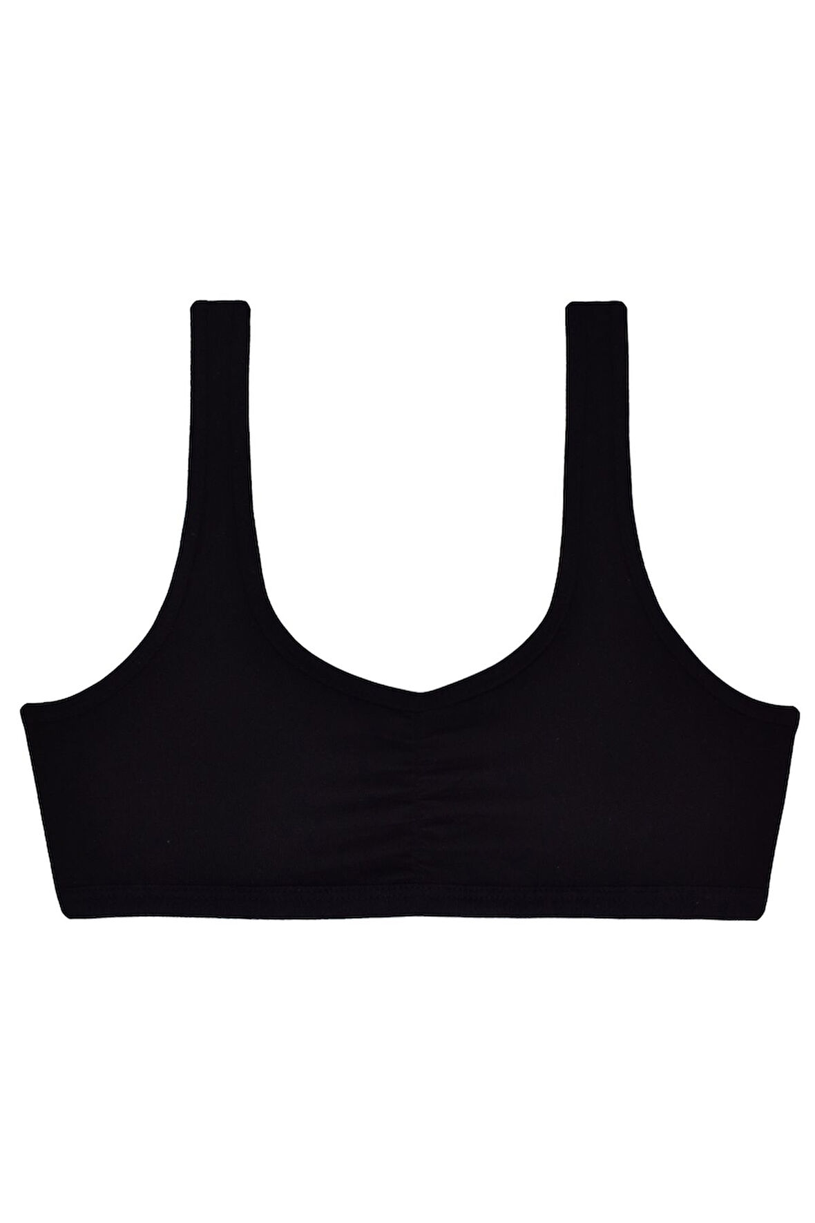 Kız Çocuk Kalın Askılı Petli 5li Bustiyer Siyah Renkli Byo118-1