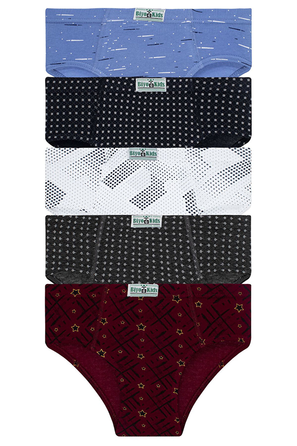 Erkek Çocuk 5'li Paket Renkli Slip Külot