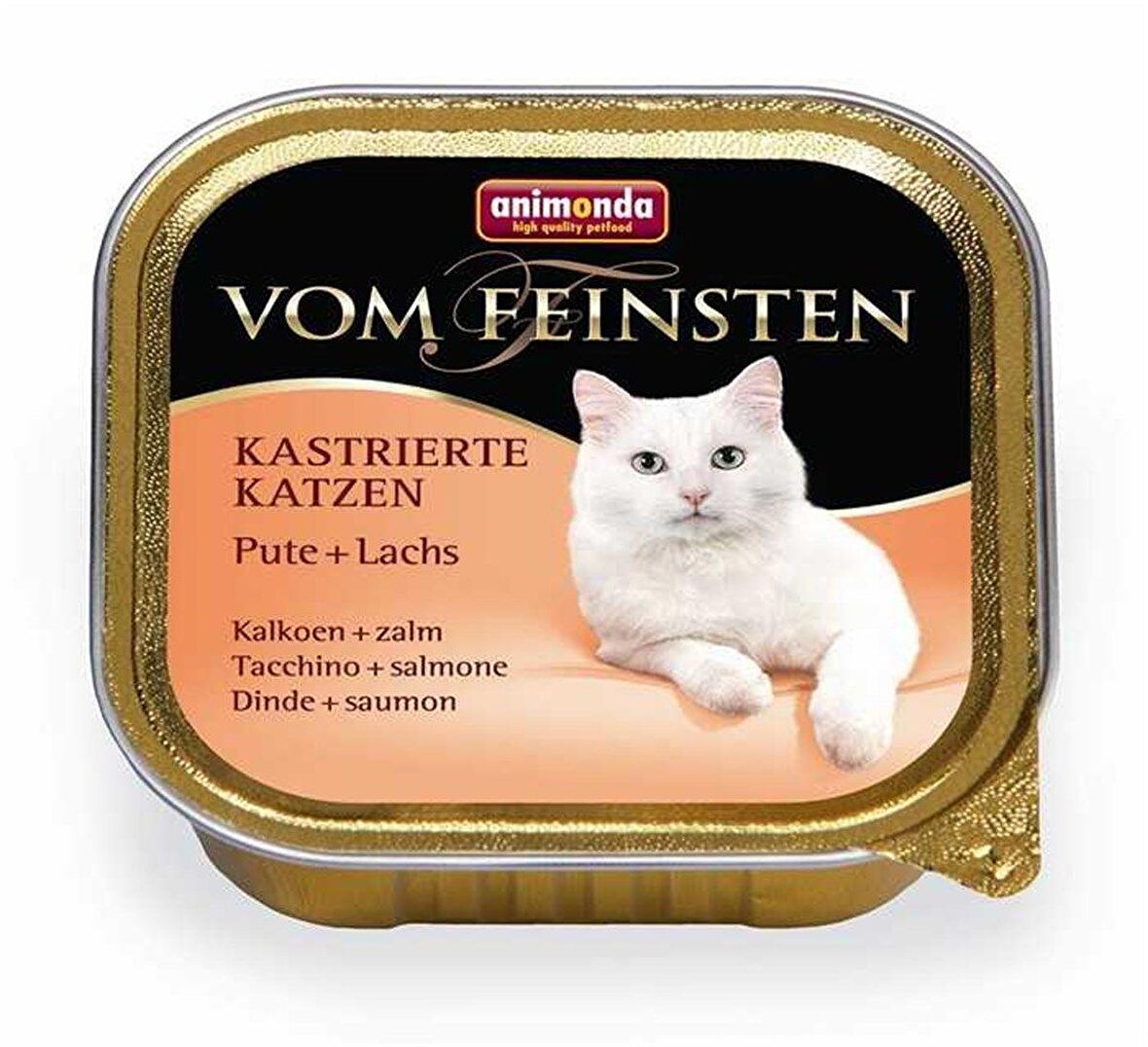 Animonda Vom Feinsten Hindi ve Somon Balıklı Kısırlaştırılmış Konserve Kedi Maması 100 Gr