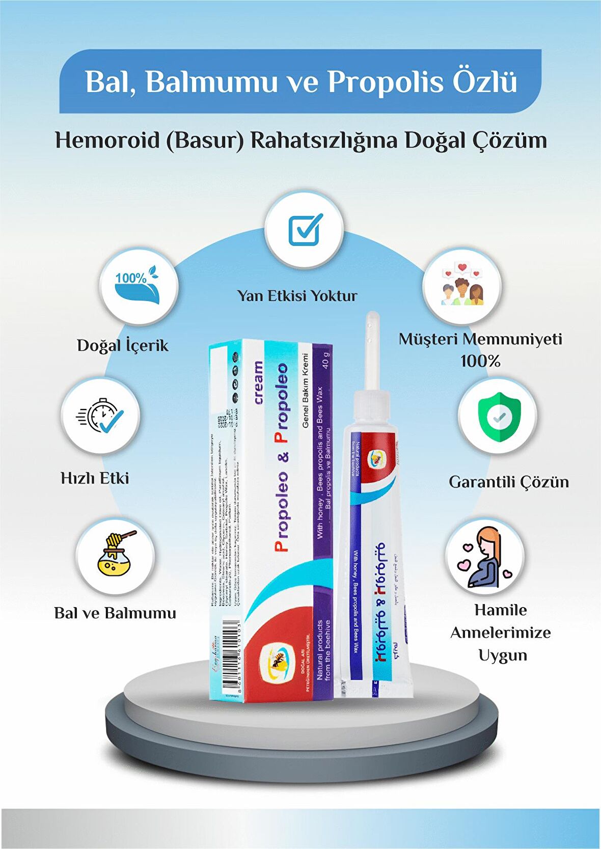 Beepharma Bal ve Propolis Özlü Hemoroid(Basur) Kremi 40gr