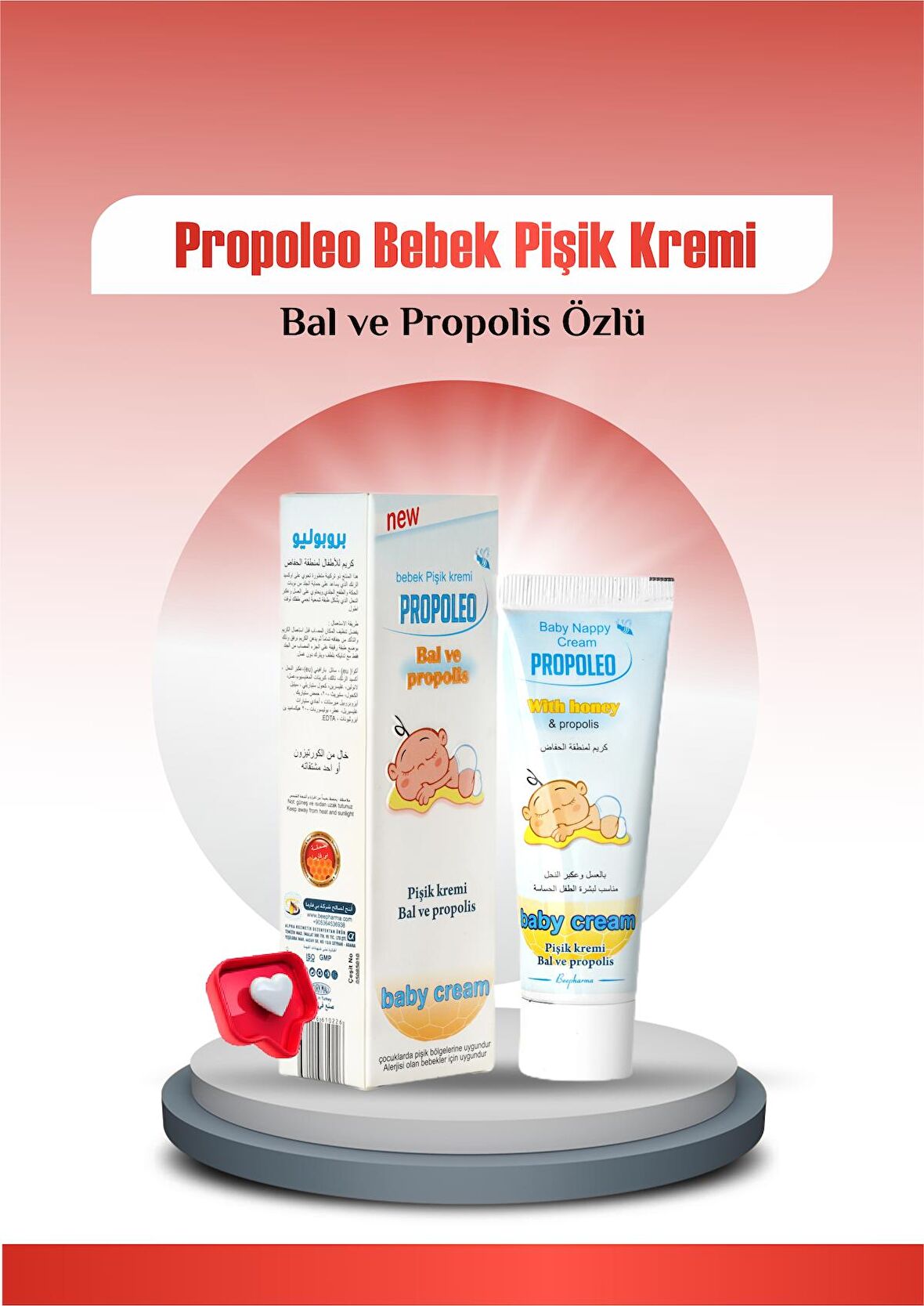 Bal ve Propolis Özlü Bebek Pişik Kremi 50ml