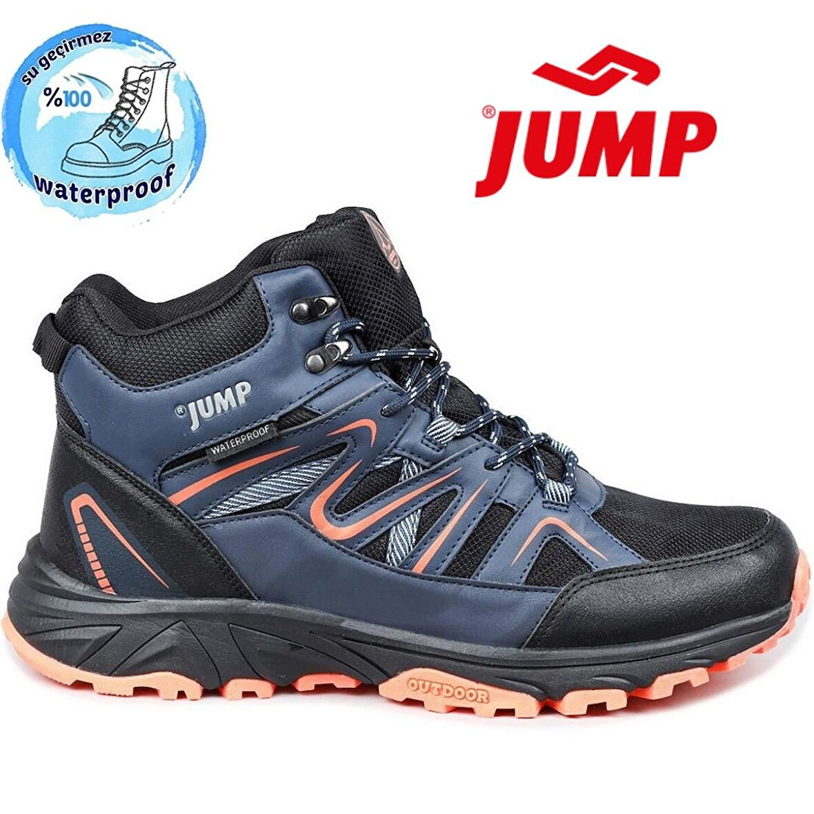 Jump 28682 WaterProof Kaymaz Taban Ortopedik Erkek Bot