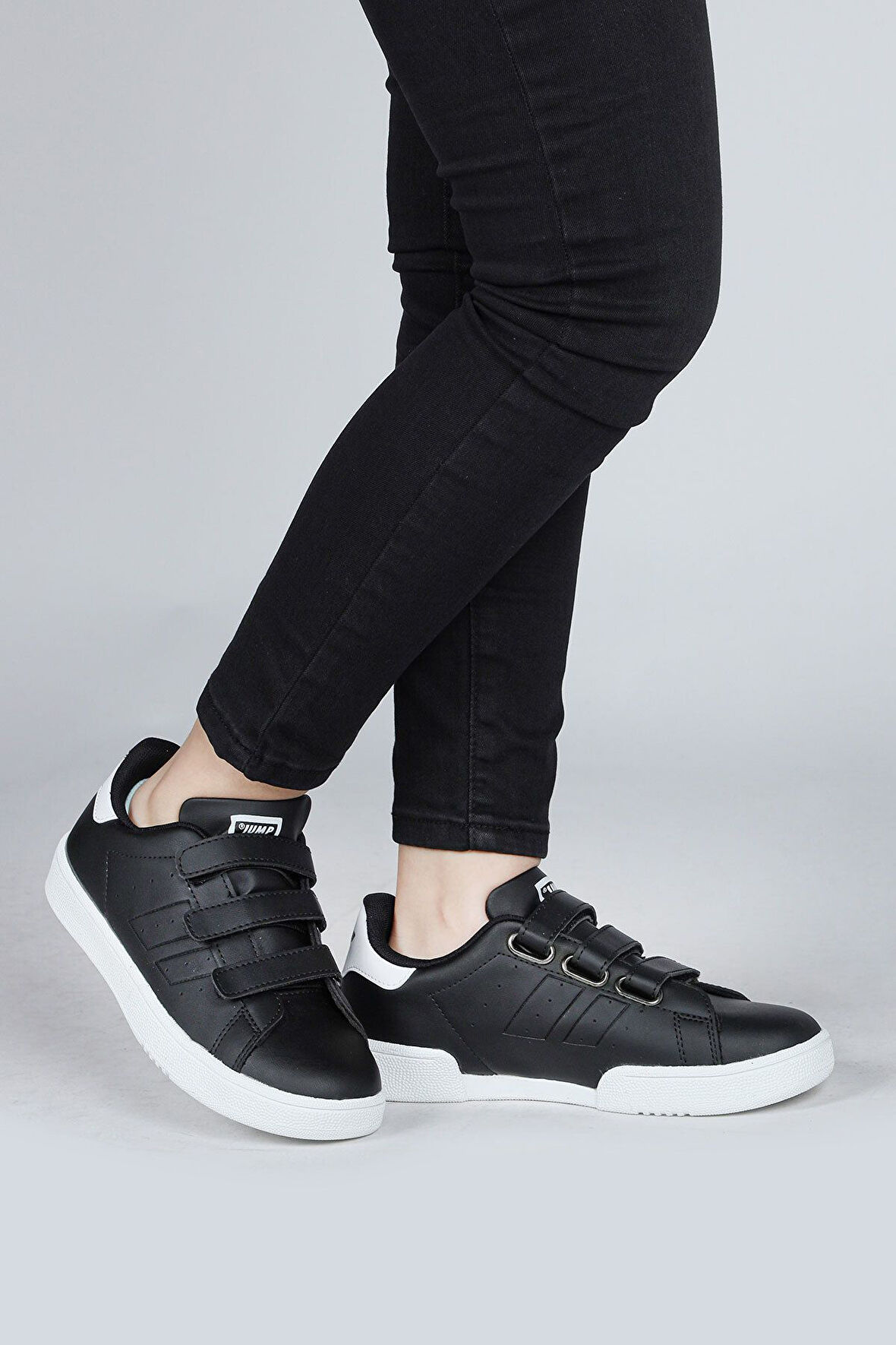 30110 Siyah Cırtlı Üniseks Çocuk Sneaker Günlük Spor Ayakkabı