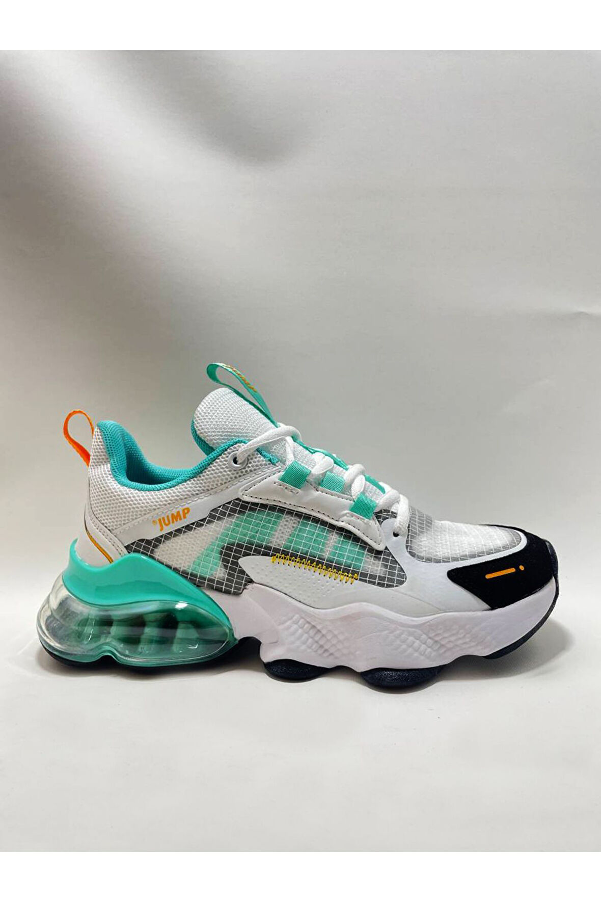 Jump 30906 Kadın Aırtube Taban Sneaker Ayakkabı Beyaz - Mavi